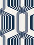 Striped Geo Peel and Stick wallpaper in blue sapphire color - pattern number NW55312 - by NextWall in the Peel and Stick Wallpaper by Nextwall collection