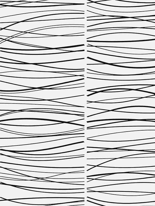 Wave Lines Peel and Stick wallpaper in black color - pattern number NW55600 - by NextWall in the Peel and Stick Wallpaper by Nextwall collection