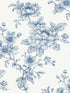 Sketched Floral Peel and Stick wallpaper in blue color - pattern number NW55702 - by NextWall in the Peel and Stick Wallpaper by Nextwall collection