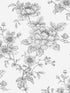 Sketched Floral Peel and Stick wallpaper in grey color - pattern number NW55708 - by NextWall in the Peel and Stick Wallpaper by Nextwall collection