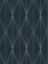 Geo Diamond Peel and Stick wallpaper in blue denim and pewter color - pattern number NW55802 - by NextWall in the Peel and Stick Wallpaper by Nextwall collection