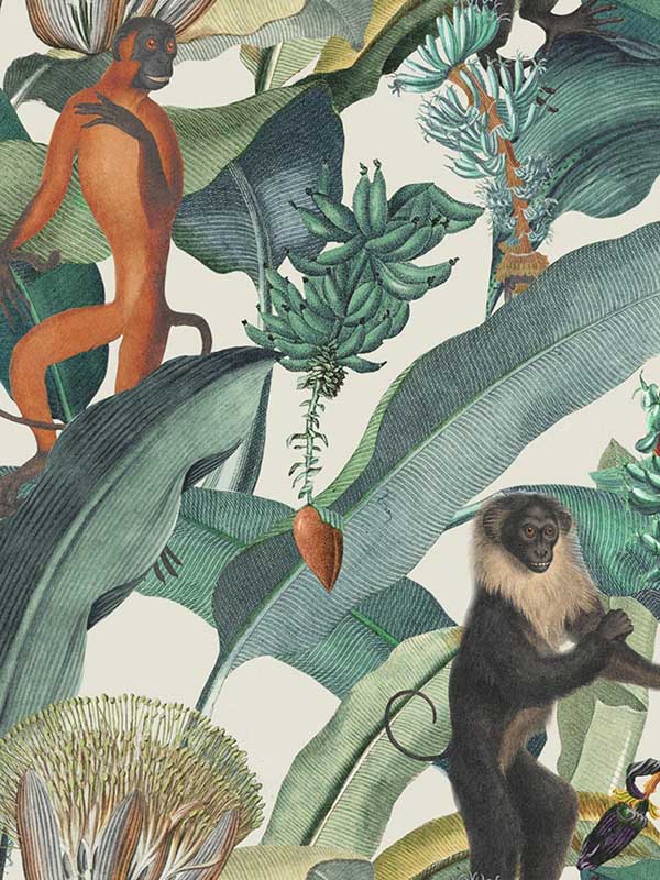Bermuda wallpaper in light green orange taupe color - pattern number WP20155 - by Mind the Gap in the Designer Collection II collection