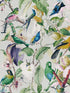 Tropical Birds fabric in green white blue taupe color - pattern number WP20172 - by Mind the Gap in the Designer Collection II collection