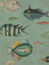 Poissons fabric in green blue red color - pattern number WP20181 - by Mind the Gap in the Designer Collection II collection