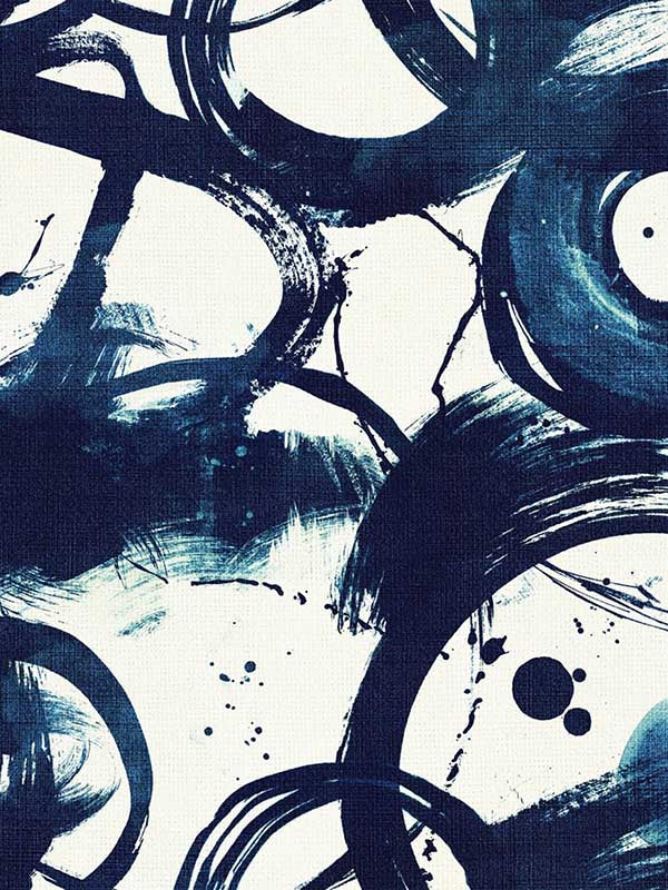 Denim Spirit wallpaper in indigo blue white color - pattern number WP20183 - by Mind the Gap in the Designer Collection II collection