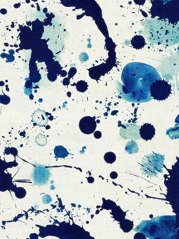 Splatters wallpaper in indigo blue white color - pattern number WP20184 - by Mind the Gap in the Designer Collection II collection