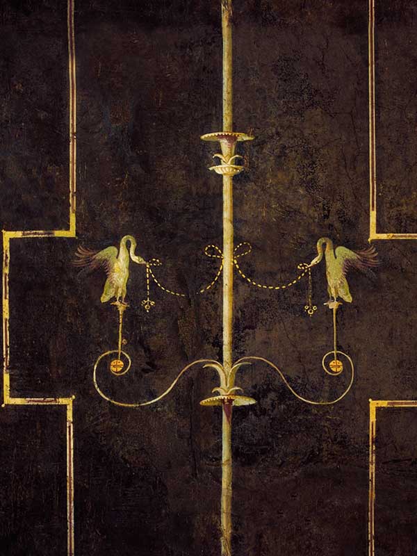 The Swan wallpaper in dark yellow anthracite color - pattern number WP20200 - by Mind the Gap in the Designer Collection II collection