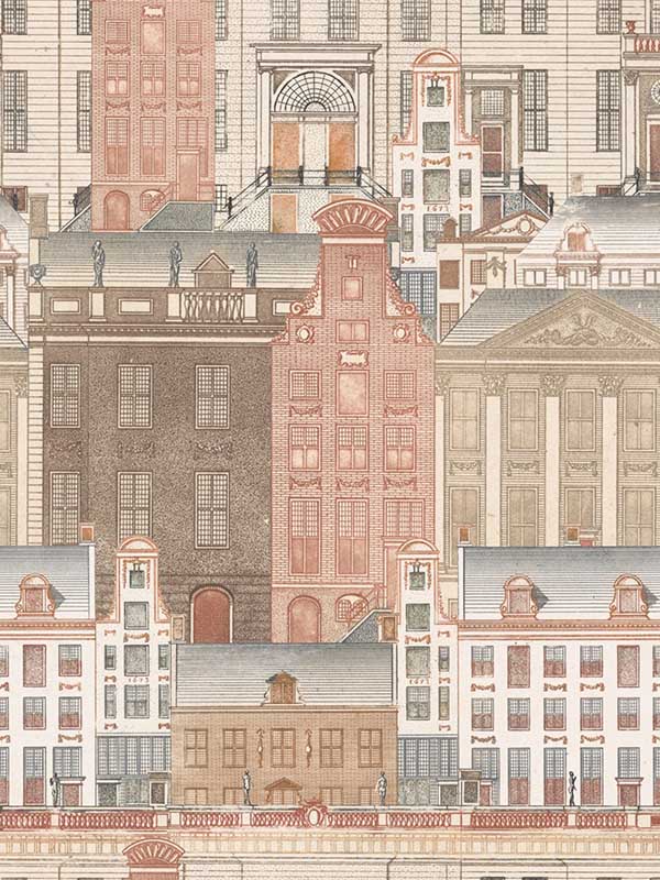 Amsterdam wallpaper in taupe red brown color - pattern number WP20208 - by Mind the Gap in the Designer Collection II collection