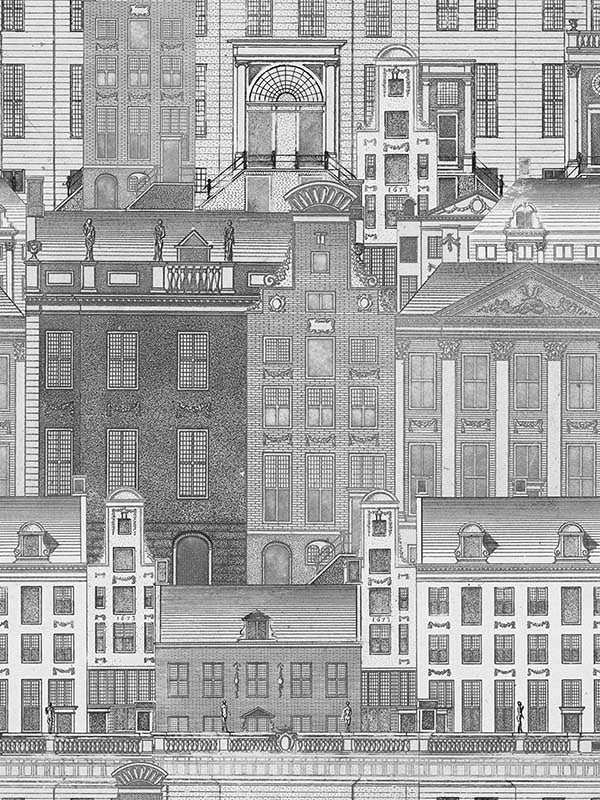 Amsterdam wallpaper in neutral black white color - pattern number WP20209 - by Mind the Gap in the Designer Collection II collection