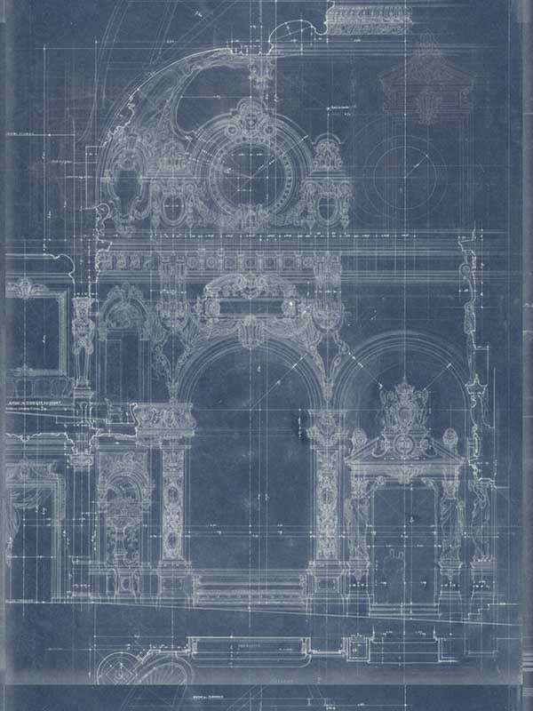 Garnier wallpaper in blue white color - pattern number WP20216 - by Mind the Gap in the Designer Collection II collection