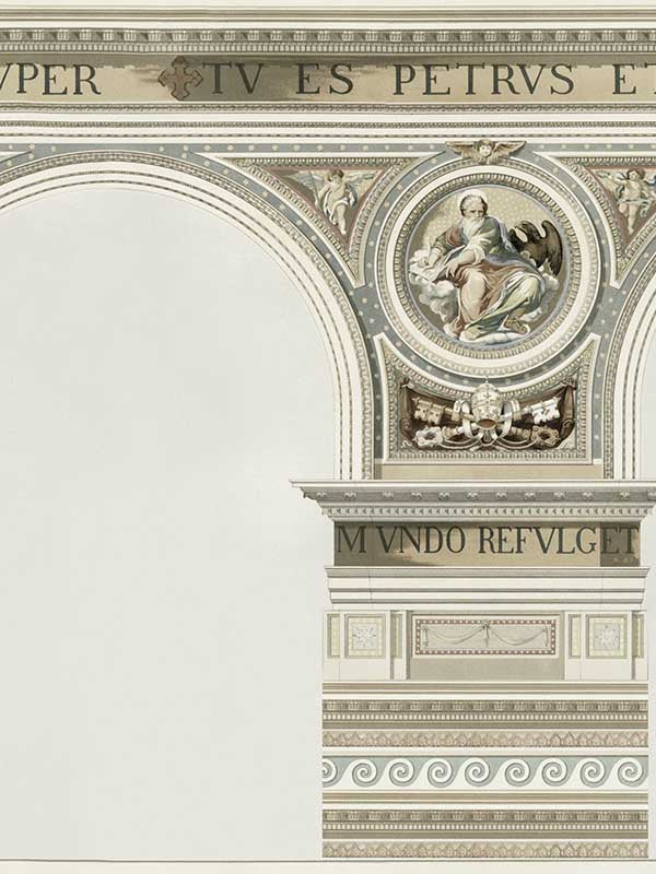 Basilique wallpaper in brown taupe grey color - pattern number WP20220 - by Mind the Gap in the Designer Collection II collection
