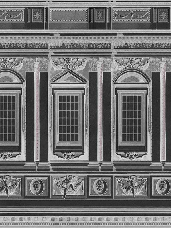 Vaticano wallpaper in white anthracite color - pattern number WP20224 - by Mind the Gap in the Designer Collection II collection