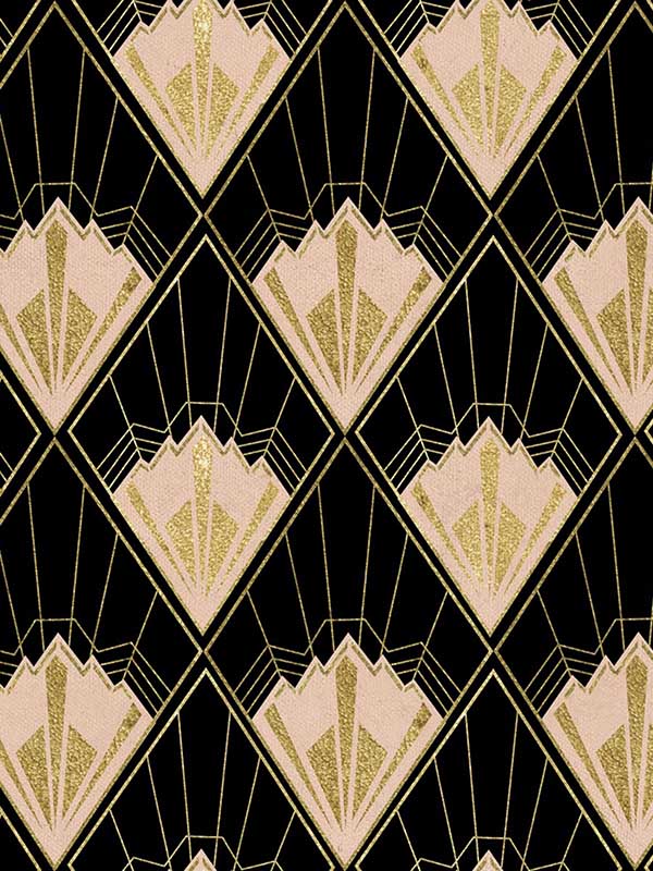 Revival wallpaper in gold black color - pattern number WP20231 - by Mind the Gap in the Designer Collection II collection
