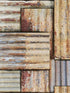 Rusty Tin wallpaper in brown blue taupe color - pattern number WP20242 - by Mind the Gap in the Designer Collection II collection