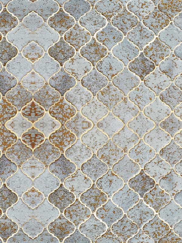 Morocco Tiles wallpaper in brown taupe grey color - pattern number WP20262 - by Mind the Gap in the Designer Collection II collection