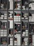Korean Library wallpaper in grey anthracite brown color - pattern number WP20421 - by Mind the Gap in the Compendium collection