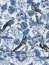 La Voliere fabric in white indigo color - pattern number WP20435 - by Mind the Gap in the Compendium collection