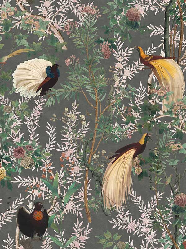 Royal Garden wallpaper in grey taupe red brown color - pattern number WP20456 - by Mind the Gap in the Compendium collection