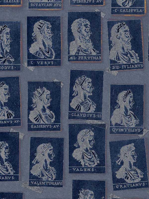 Emperors wallpaper in blue grey color - pattern number WP20462 - by Mind the Gap in the Compendium collection