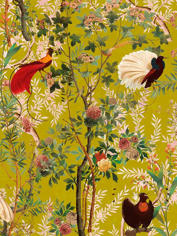 Royal Garden wallpaper in green taupe red brown color - pattern number WP20465 - by Mind the Gap in the Compendium collection