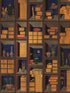 Korean Library fabric in chromo brown orange indigo red color - pattern number WP20469 - by Mind the Gap in the Compendium collection