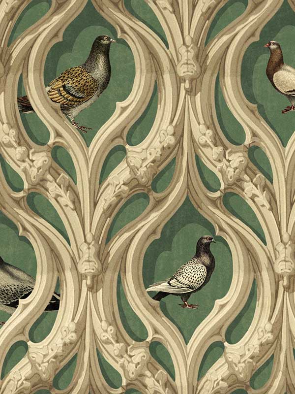 Manors Walls wallpaper in green taupe color - pattern number WP20473 - by Mind the Gap in the Compendium collection