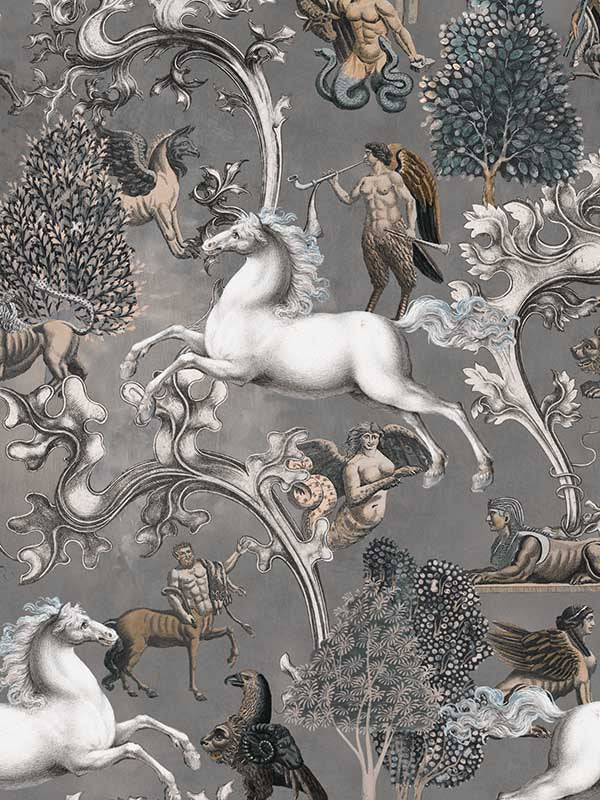 Imaginarium wallpaper in grey color - pattern number WP20483 - by Mind the Gap in the Compendium collection