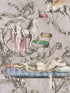 Sleeping Beauty fabric in taupe grey blue pink color - pattern number WP20484 - by Mind the Gap in the Compendium collection