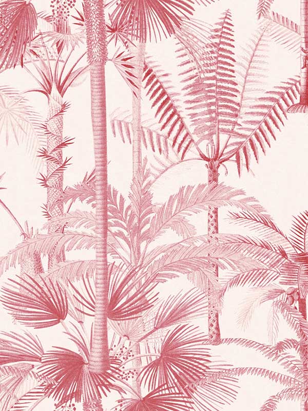 Palmera Cubana fabric in pink color - pattern number WP20497 - by Mind the Gap in the Compendium collection