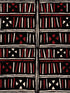 Bogolanfini Recoloured wallpaper in black red taupe color - pattern number WP20500 - by Mind the Gap in the Compendium collection