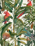 Parrots Of Brasil fabric in green taupe red color - pattern number WP20521 - by Mind the Gap in the Compendium collection