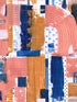 Bittersweet wallpaper in red blue orange white color - pattern number WP20529 - by Mind the Gap in the Compendium collection