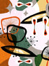 Century Elements fabric in orange green white black color - pattern number WP20531 - by Mind the Gap in the Compendium collection