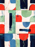 The Vision fabric in taupe red green blue black color - pattern number WP20539 - by Mind the Gap in the Compendium collection