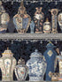 Ceramic Wonders fabric in indigo black taupe yellow pink color - pattern number WP20596 - by Mind the Gap in the Compendium Volume 2 collection