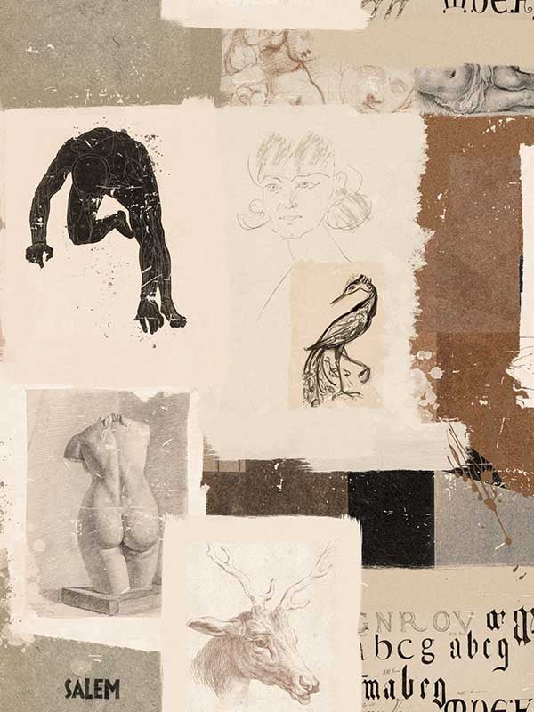 The Studio wallpaper in taupe brown beige grey color - pattern number WP20604 - by Mind the Gap in the Compendium Volume 2 collection