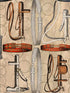 Equestrian Equipment wallpaper in light taupe brown red color - pattern number WP20633 - by Mind the Gap in the Compendium Volume 2 collection