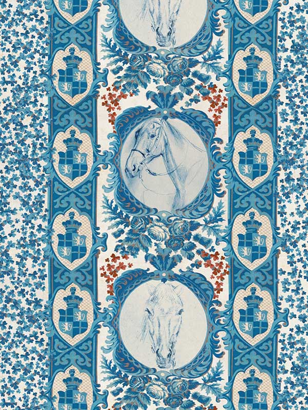 The Competition Panel wallpaper in blue blue white red color - pattern number WP20634 - by Mind the Gap in the Compendium Volume 2 collection