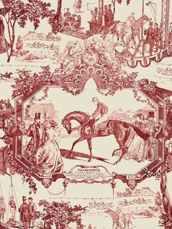 Grand Prix wallpaper in smokey taupe red color - pattern number WP20637 - by Mind the Gap in the Compendium Volume 2 collection