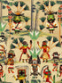 Hopi Spirit wallpaper in taupe red green yellow color - pattern number WP20648 - by Mind the Gap in the Compendium Volume 2 collection