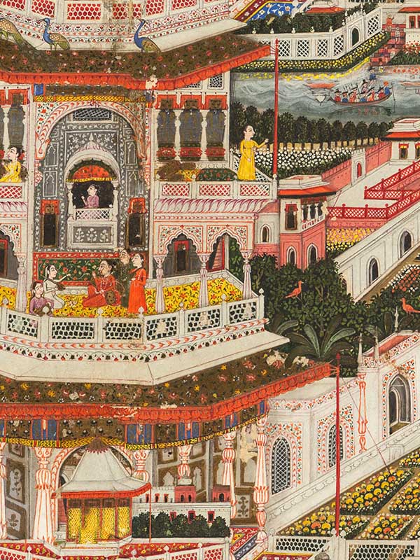 Indian Palace wallpaper in taupe green red yellow color - pattern number WP20651 - by Mind the Gap in the Compendium Volume 2 collection