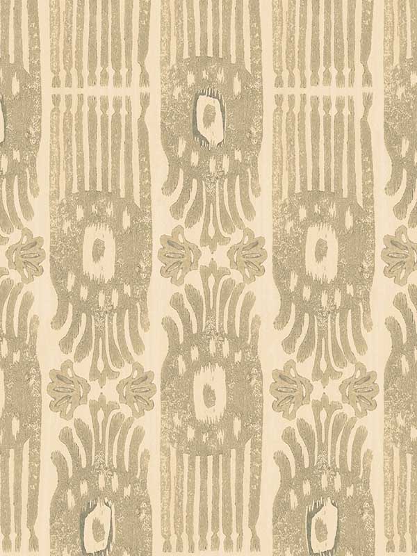 Tribal Ikat wallpaper in angora taupe beige color - pattern number WP30113 - by Mind the Gap in the Compendium Volume 2 collection
