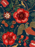 Folk Szekely fabric in dark red dark blue green brown color - pattern number WP20543 - by Mind the Gap in the Transylvanian Roots collection