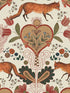 The Vixen fabric in taupe red orange green color - pattern number WP20554 - by Mind the Gap in the Transylvanian Roots collection