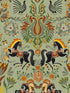 The Folk Parade fabric in black green taupe red yellow color - pattern number WP20555 - by Mind the Gap in the Transylvanian Roots collection