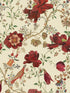 Transsilvaniae Florilegium fabric in green red taupe color - pattern number WP20556 - by Mind the Gap in the Transylvanian Roots collection