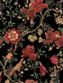 Transsilvaniae Florilegium fabric in dark green red black color - pattern number WP20557 - by Mind the Gap in the Transylvanian Roots collection
