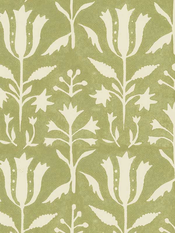 Tulipan wallpaper in beechnut beige color - pattern number WP30032 - by Mind the Gap in the Transylvanian Roots collection