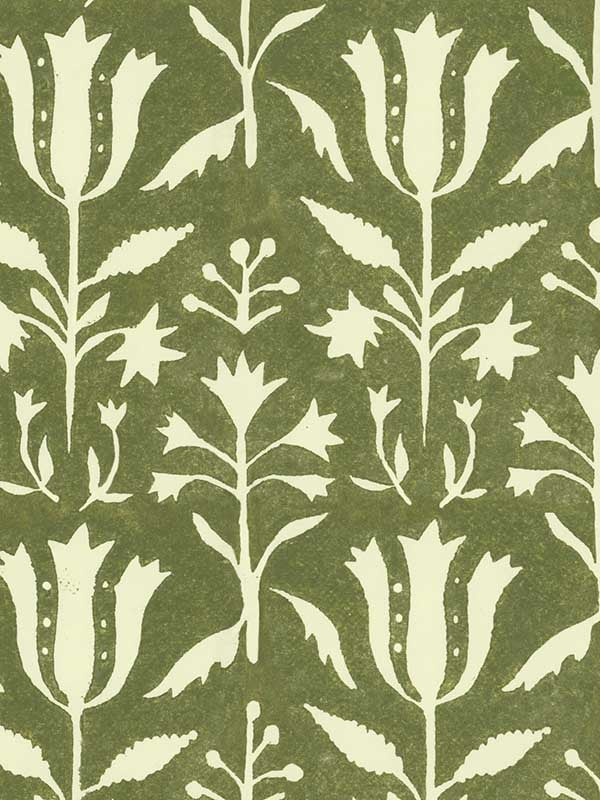 Tulipan wallpaper in herbal beige color - pattern number WP30033 - by Mind the Gap in the Transylvanian Roots collection