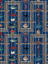 Underwater Life fabric in indigo turquoise red white color - pattern number WP20565 - by Mind the Gap in the Sundance Villa collection